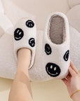 Gray Melody Smiley Face Slippers