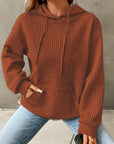 Sienna Textured Drawstring Drop Shoulder Hoodie