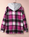 Thistle Button Up Plaid Hooded Jacket