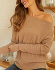 Sienna Ribbed Round Neck Long Sleeve Knit Top