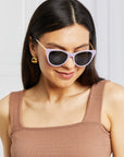 Tan Cat-Eye Acetate Frame Sunglasses