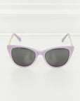 Beige Cat-Eye Acetate Frame Sunglasses