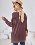 Light Gray Contrast Mock Neck Long Sleeve T-Shirt