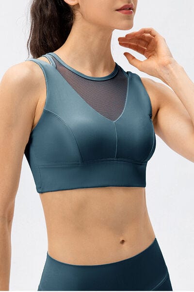 Dark Slate Gray Cutout Wide Strap Active Tank