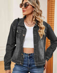 Dark Slate Gray Washed Denim Jacket