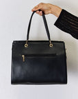 Black David Jones Texture PU Leather Handbag