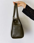 Light Gray David Jones Texture PU Leather Handbag