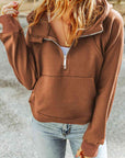 Sienna Double Take Half-Zip Thumbhole Sleeve Hoodie