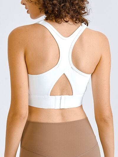 Tan Double Take Square Neck Racerback Cropped Tank