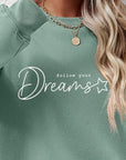 Slate Gray FOLLOW YOUR DREAMS Graphic Sweatshirt