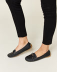 Black Forever Link Slip On Bow Flats Loafers