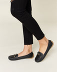Black Forever Link Slip On Bow Flats Loafers
