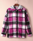 Thistle Button Up Plaid Hooded Jacket