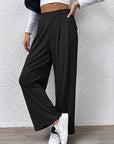 Gray High Waist Straight Pants