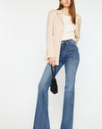 White Smoke Kancan Cat's Whiskers High Waist Flare Jeans