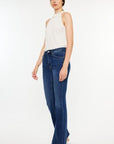 White Smoke Kancan Cat's Whiskers Raw Hem Flare Jeans