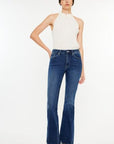 White Smoke Kancan Cat's Whiskers Raw Hem Flare Jeans