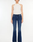 White Smoke Kancan Cat's Whiskers Raw Hem Flare Jeans