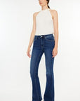 White Smoke Kancan Cat's Whiskers Raw Hem Flare Jeans