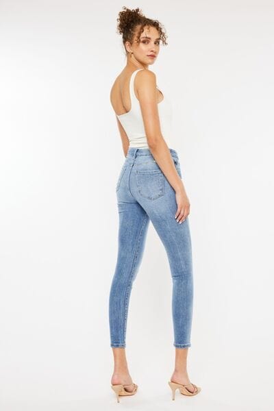 White Smoke Kancan High Waist Cat's Whiskers Skinny Jeans