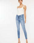 White Smoke Kancan High Waist Cat's Whiskers Skinny Jeans