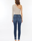 White Smoke Kancan Raw Hem High Waist Cropped Jeans