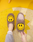 Goldenrod Melody Smiley Face Slippers