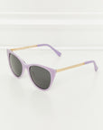 Beige Cat-Eye Acetate Frame Sunglasses