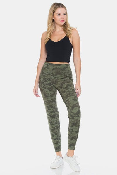 White Smoke Leggings Depot Camouflage High Waist Leggings