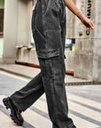 Gray Loose Fit Long Pants with Pockets