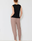 Light Gray Marina West Swim Pleated Relaxed-Fit Slight Drop Crotch Jogger