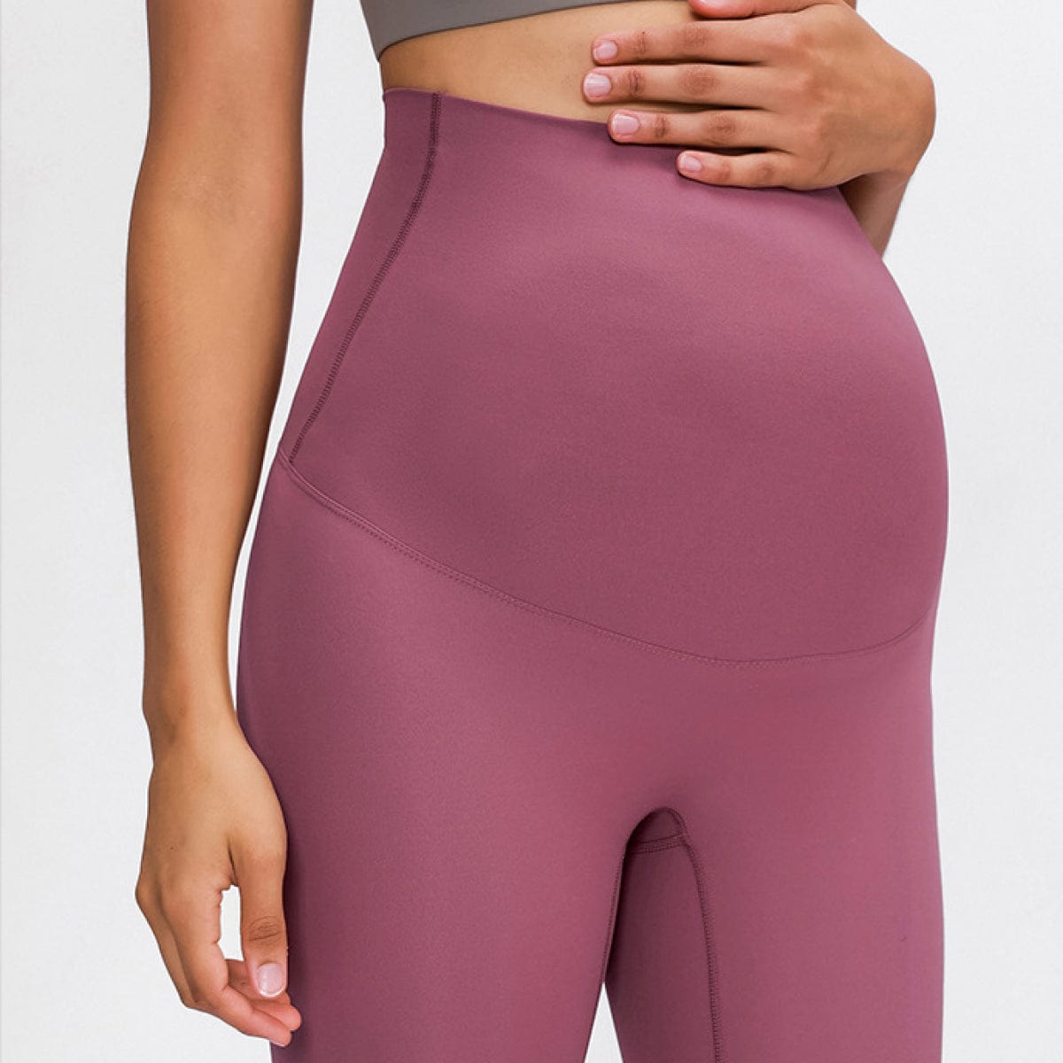 Maroon Maternity Yoga Pants