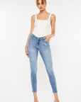 White Smoke Kancan High Waist Cat's Whiskers Skinny Jeans