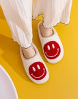 Goldenrod Melody Smiley Face Cozy Slippers