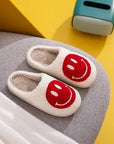 Rosy Brown Melody Smiley Face Cozy Slippers