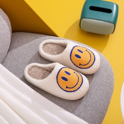 Rosy Brown Melody Smiley Face Slippers