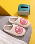 Tan Melody Smiley Face Slippers