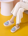 Goldenrod Melody Smiley Face Slippers