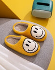 Dark Khaki Melody Smiley Face Slippers