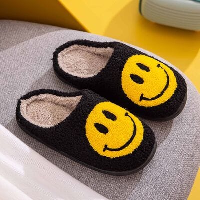 Rosy Brown Melody Smiley Face Slippers