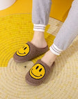 Tan Melody Smiley Face Slippers