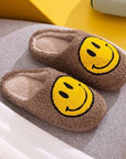 Rosy Brown Melody Smiley Face Slippers