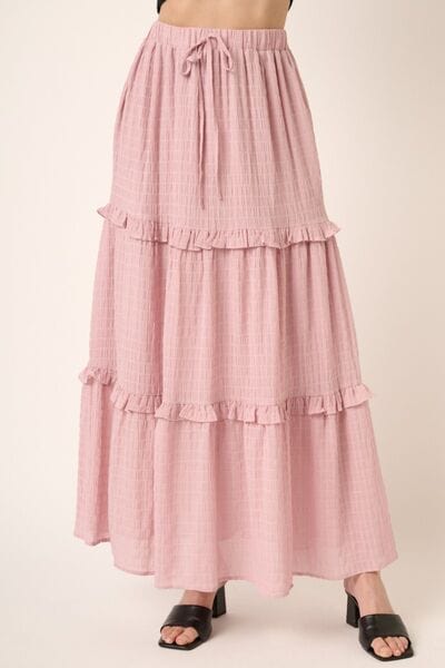 Pink Mittoshop Drawstring High Waist Frill Skirt