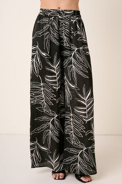 Light Gray Mittoshop Printed Wide Leg Pants