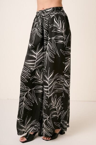 Light Gray Mittoshop Printed Wide Leg Pants