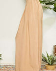 Wheat Mittoshop Wrap Pleating Detail Wide Leg Pants