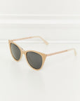 Beige Cat-Eye Acetate Frame Sunglasses
