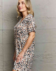 Rosy Brown MOON NITE Quilted Quivers Button Down Sleepwear Dress