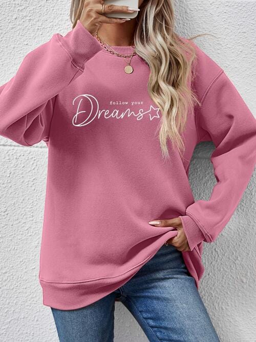 Rosy Brown FOLLOW YOUR DREAMS Graphic Sweatshirt