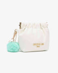 White Smoke Nicole Lee USA Faux Leather Pouch